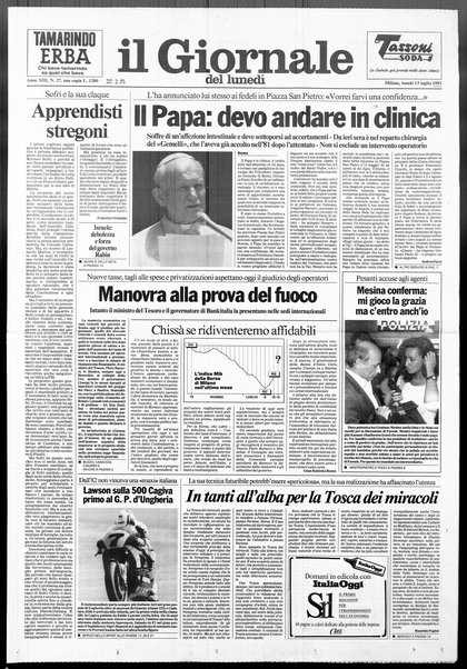 Il giornale del lunedi